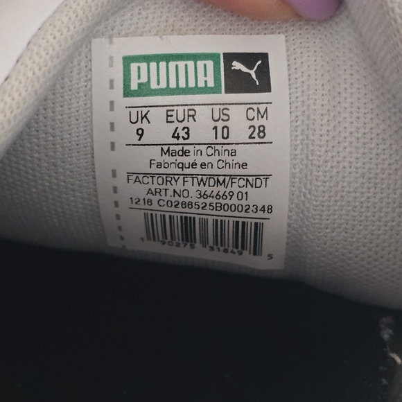 Puma Clyde Core, Gold Foil, Men's Black & White Sneakers SZ 10 - Picture 8 of 12